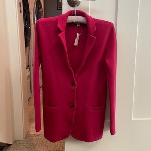 J Crew blazer sweater in magenta. XXS. NWT. Smoke free home.